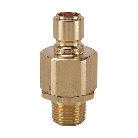 Hydraulic Quick Connect Hose Coupling, Brass Body, Ball Lock, 1/2