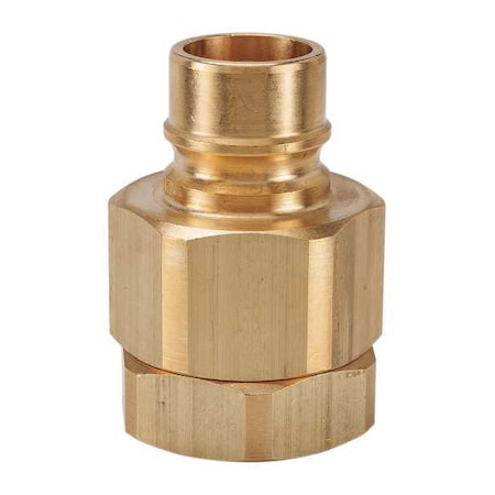 Hydraulic Quick Connect Hose Coupling, Brass Body, Ball Lock, 1/4