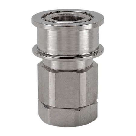 Hydraulic Quick Connect Hose Coupling, 316 Stainless Steel Body, Sleeve Lock, 1/4