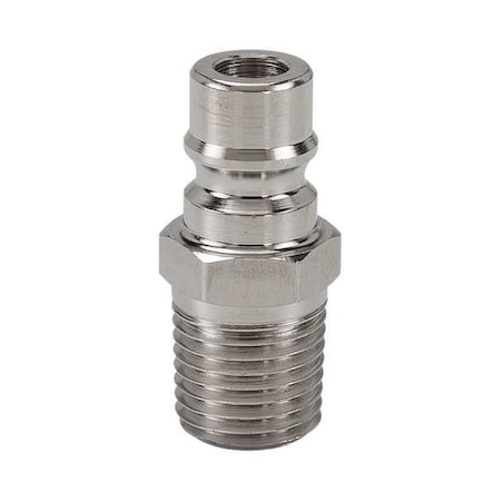 Hydraulic Quick Connect Hose Coupling, 316 Stainless Steel Body, Ball Lock, 1/4