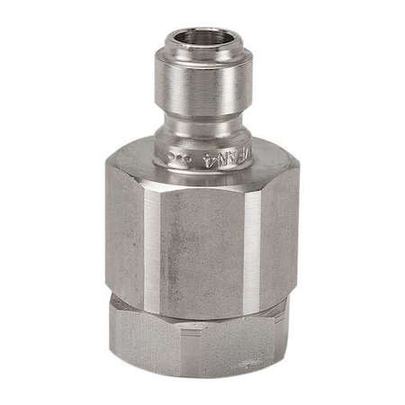 Hydraulic Quick Connect Hose Coupling, 316 Stainless Steel Body, Ball Lock, 3/4