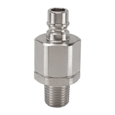 Hydraulic Quick Connect Hose Coupling, 316 Stainless Steel Body, Ball Lock, 1/4