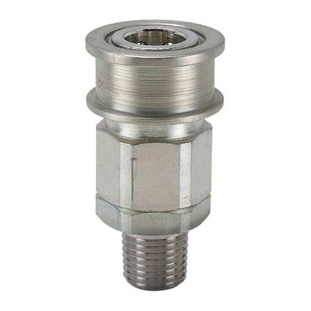 Hydraulic Quick Connect Hose Coupling, Steel Body, Ball Lock, 3/8