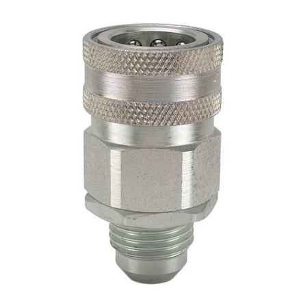Hydraulic Quick Connect Hose Coupling, Steel Body, Sleeve Lock, 3/4
