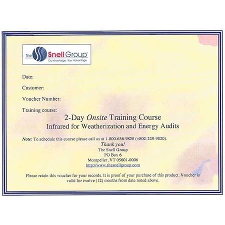 Thermography Training, Onsite, Weather MPN:SNELL-2D-ON-BLDG