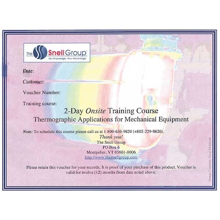 Thermography Training, Onsite, Mechanical MPN:SNELL-2D-ON-MECH