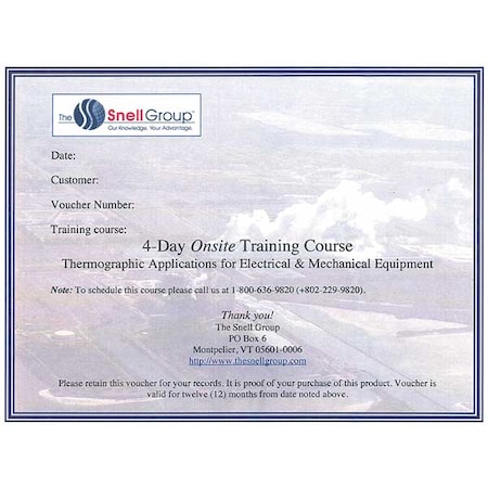 Thermography Training, Onsite MPN:SNELL-4D-ON-ELEC/MECH