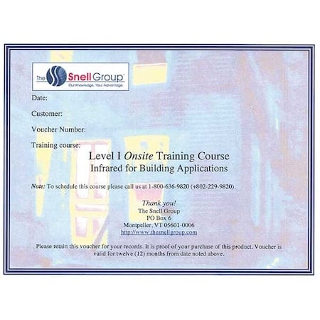 Level I Thermography Training, Onsite MPN:SNELL-L1-ON-BLDG
