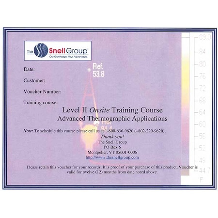 Level II Thermography Training, Onsite MPN:SNELL-L2-ON-PDM