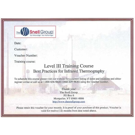 Level III Thermography Training MPN:SNELL-L3-PDM