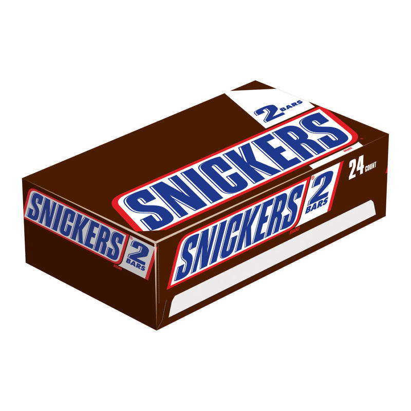 Snickers 2-Piece King-Size Candy Bars, 3.29 Oz, Box Of 24 MPN:209-01307