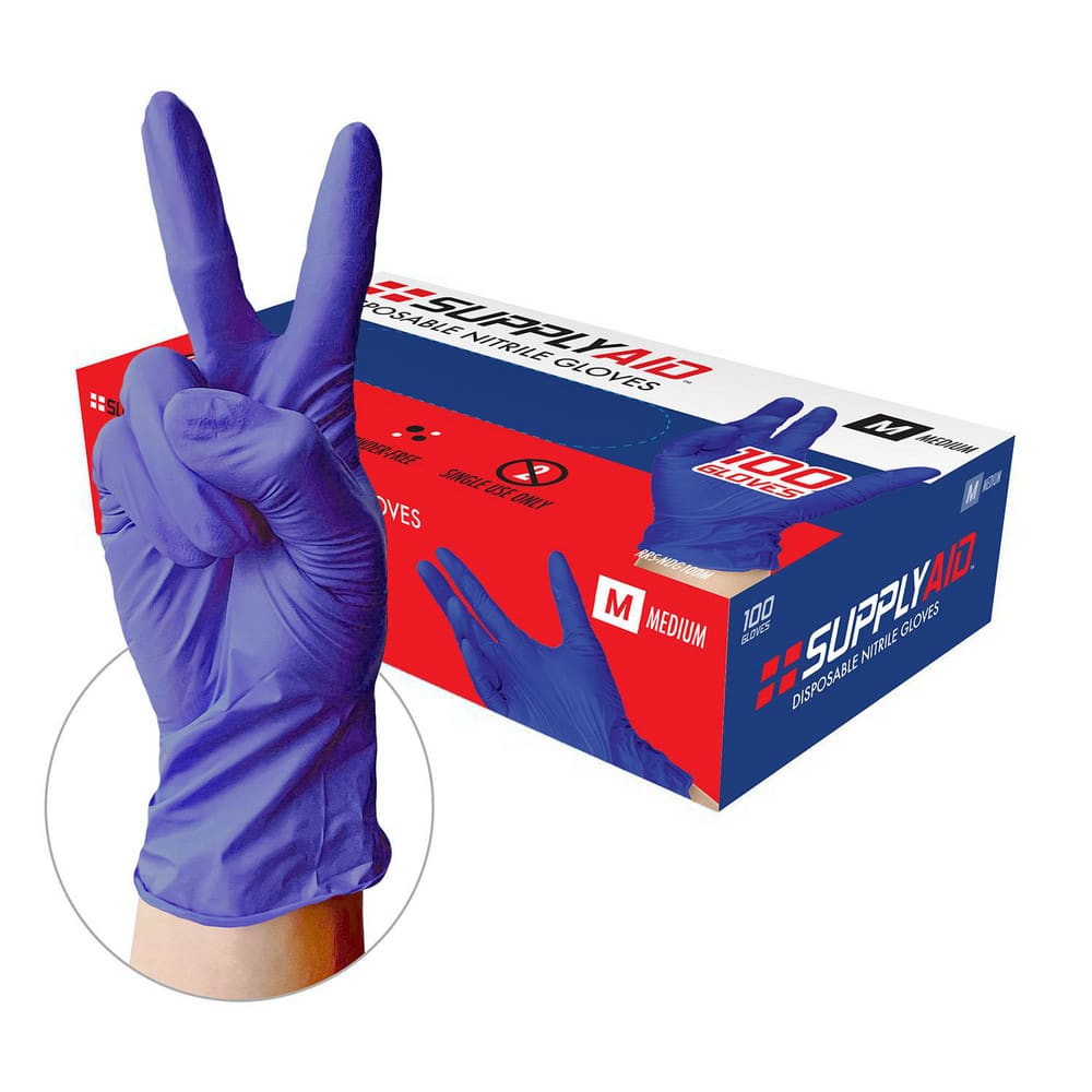 Disposable Gloves: 3 mil, Nitrile-Coated, Nitrile MPN:RRS-NDG100M