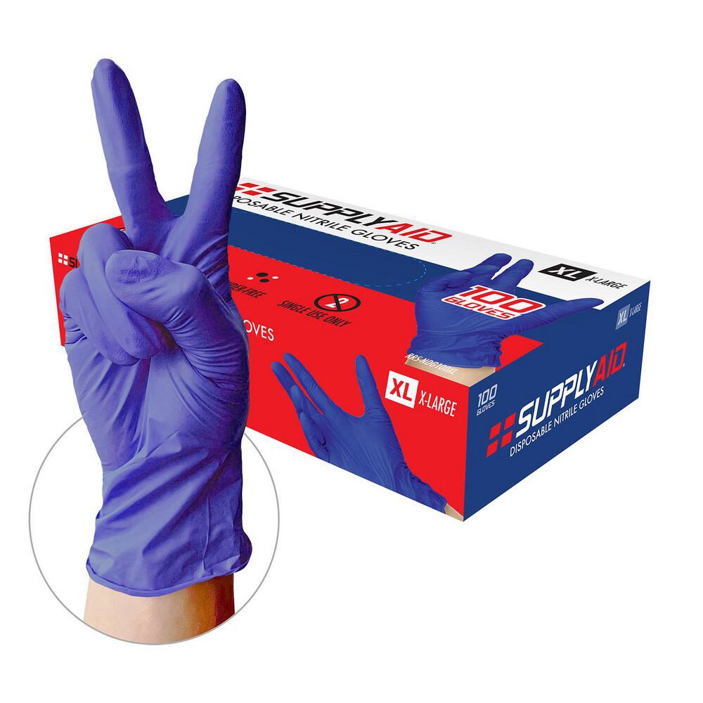 Disposable Gloves: 3 mil, Nitrile-Coated, Nitrile MPN:RRS-NDG100XL