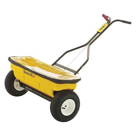 160 lbs Cap Regulated Drop Walk Behind Spreader For Ice Melt & Rock Salt, 28 in Spread, T Handle MPN:SD-95SS