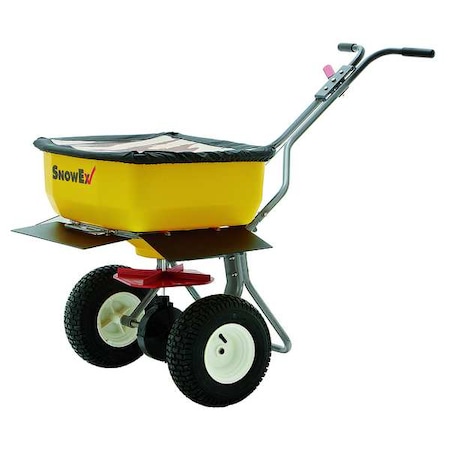 160 lbs Cap Broadcast Walk Behind Spreader For Salt, 20 ft Spread, Fixed T Handle MPN:SP-85