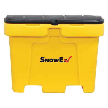 18 cu.ft. Yellow Resin Attached Lid Salt Box Container MPN:74051