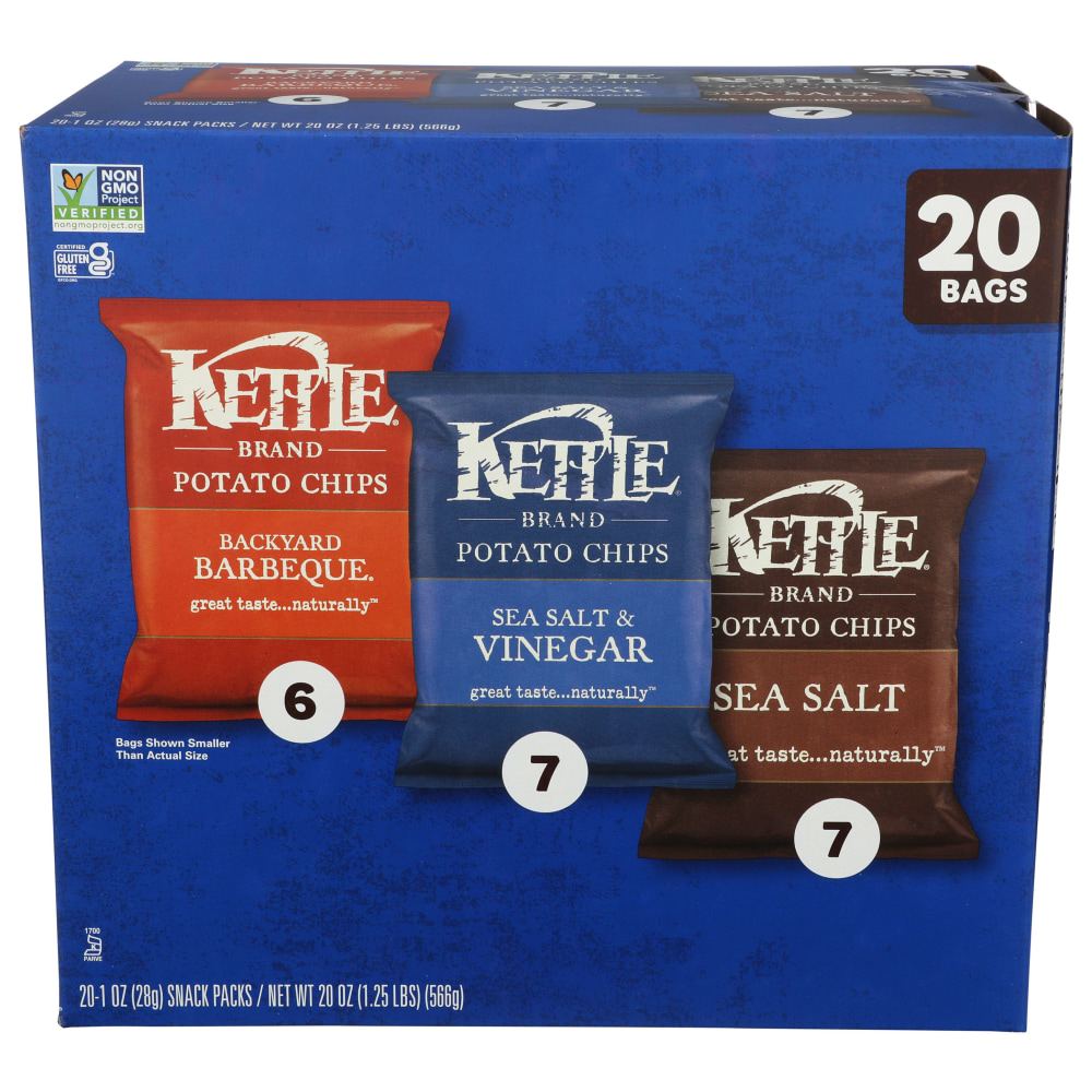 Kettle Brand Classic Kettle Potato Chips, 1 Oz, Total Qty 80 MPN:115018