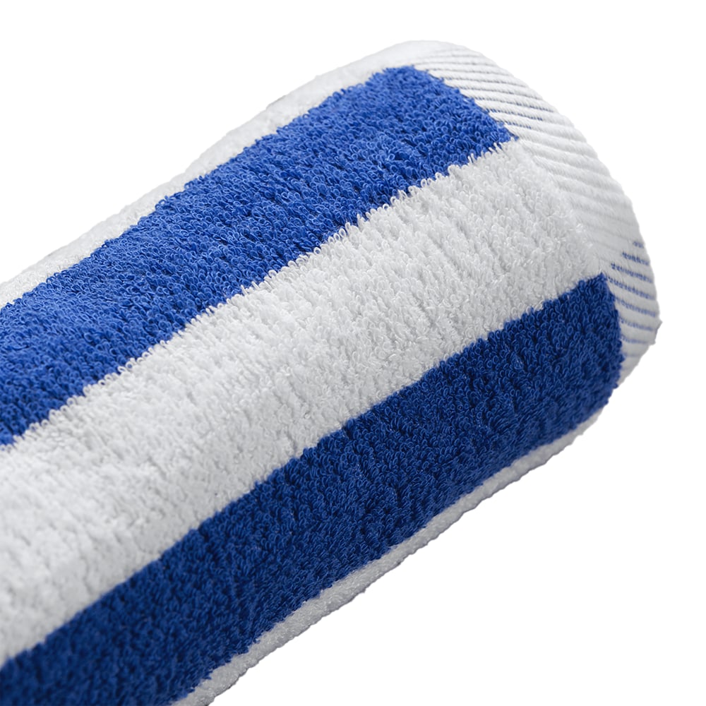 Splash Cabana Stripe Pool Towels, 30in x 60in, Blue/White, Pack Of 24 Towels MPN:TPT00010