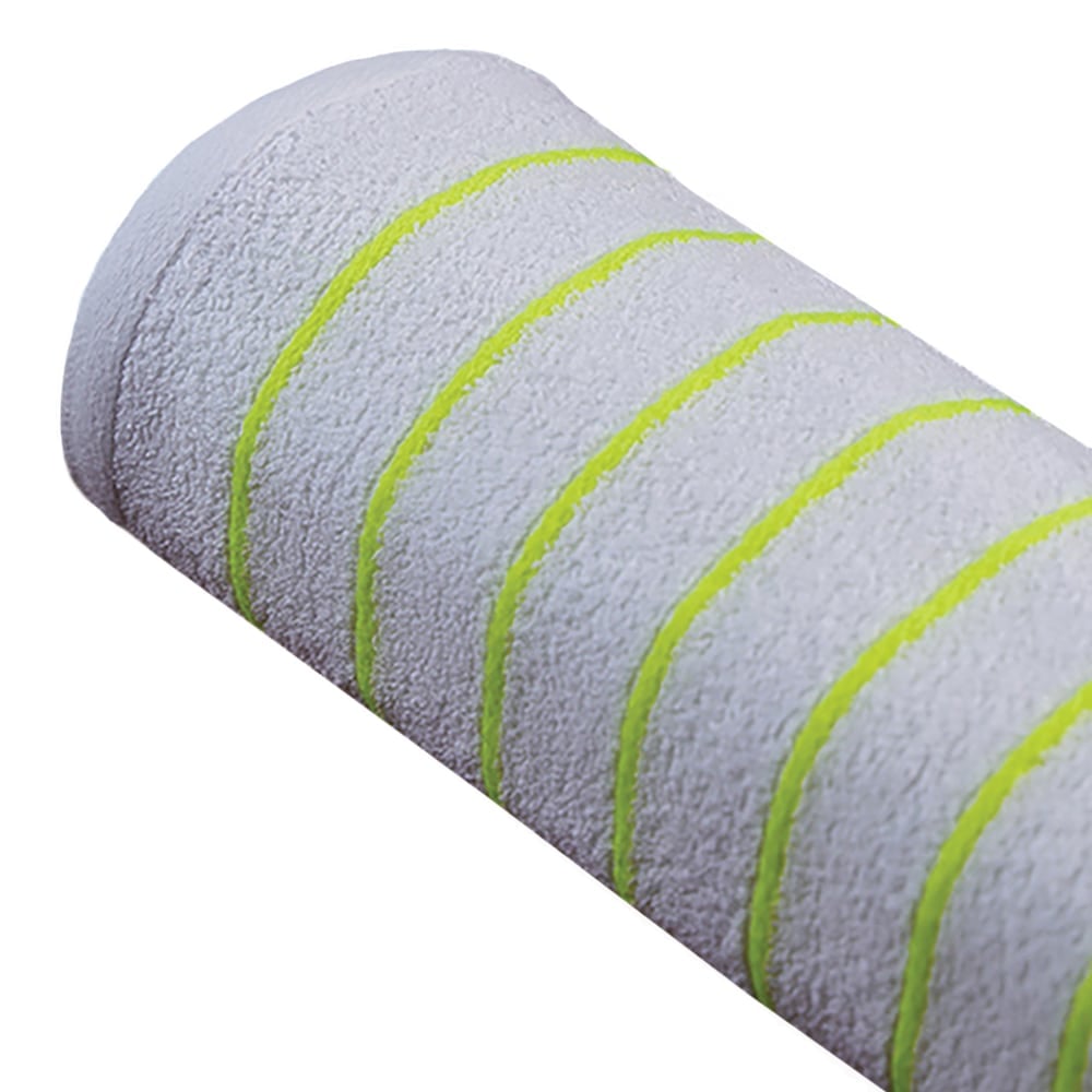 Splash Horizontal Stripe Pool Towels, 35in x 70in, White/Neon Yellow, Pack Of 24 Towels MPN:TPT00100
