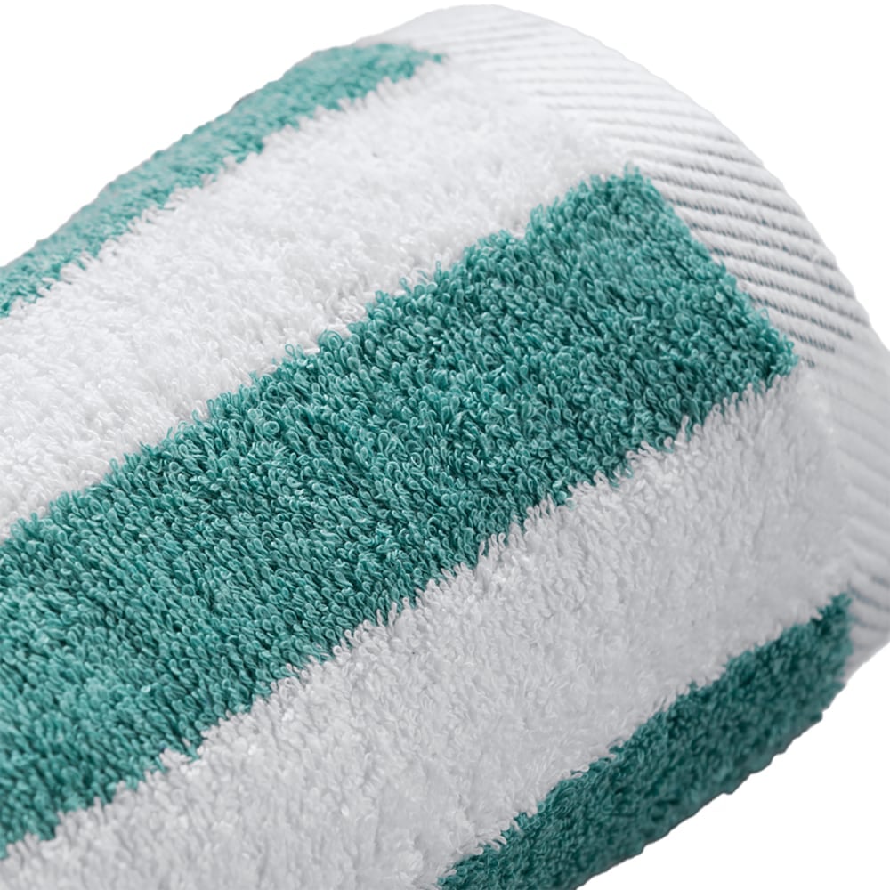 Splash Cabana Stripe Pool Towels, 35in x 70in, Green/White, Pack Of 20 Towels MPN:TPT00499