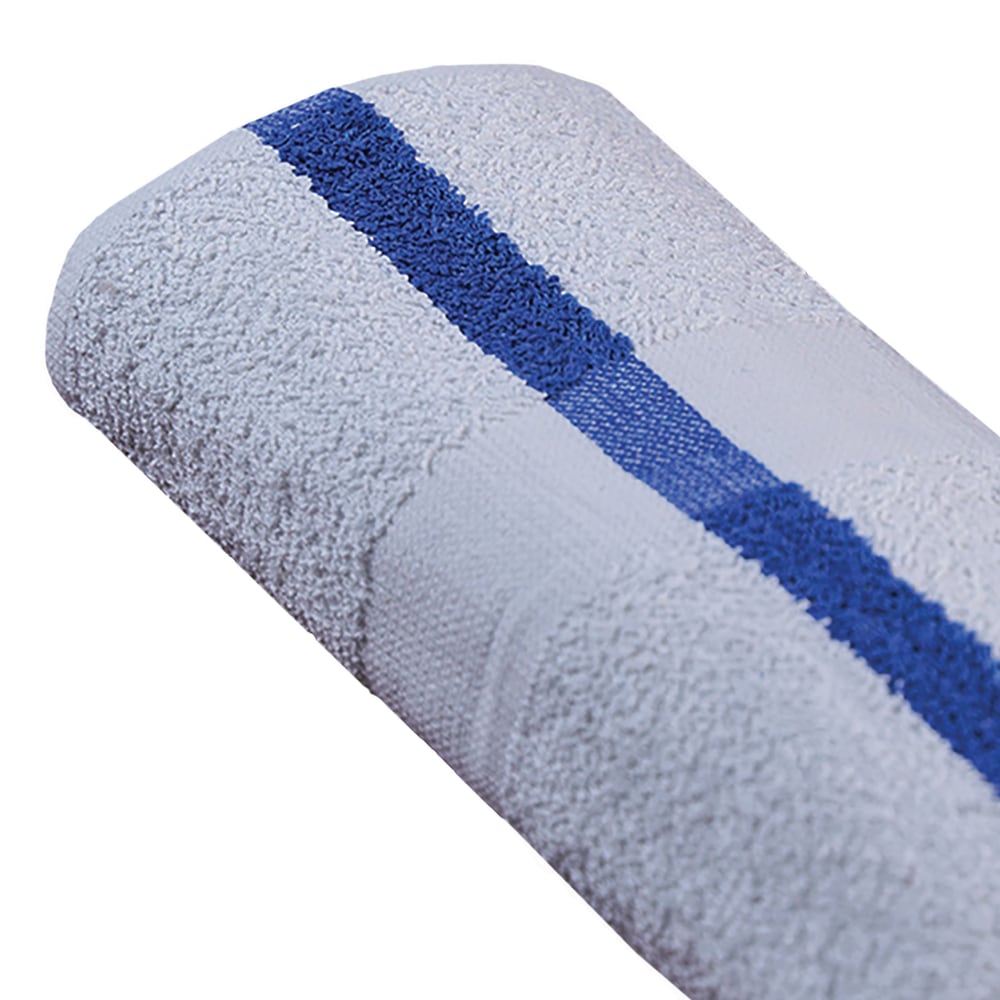 Endure Pool Towels, 22in x 44in, White/Blue, Set Of 60 Towels MPN:TPT00507