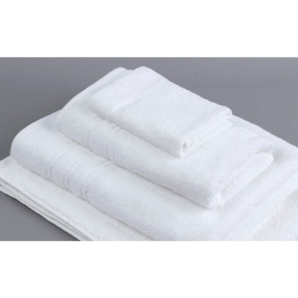 HSM Bath Towels, Primaverano, 24in x 48in, White, Toruga Dobby Border, Total Qty 48 MPN:TBT01074