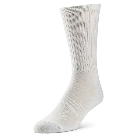 Women's SS CMFT CRW WHT BND MEDIUM, White, Men's 4 to 8, Women's 5 to 10, M, 6 PK MPN:89242