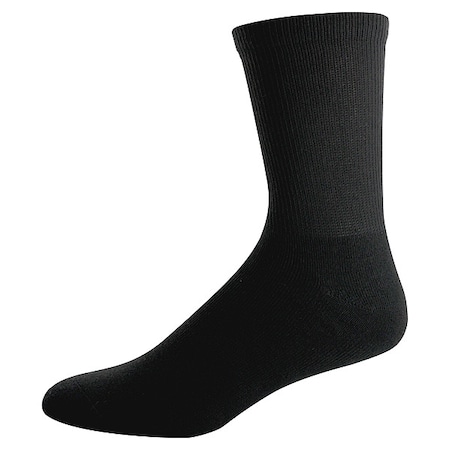 Men's Comfort Crew Sock, Black, Men's 8 to 12.5, Women's 10 to 13, L, 6 PK MPN:89252