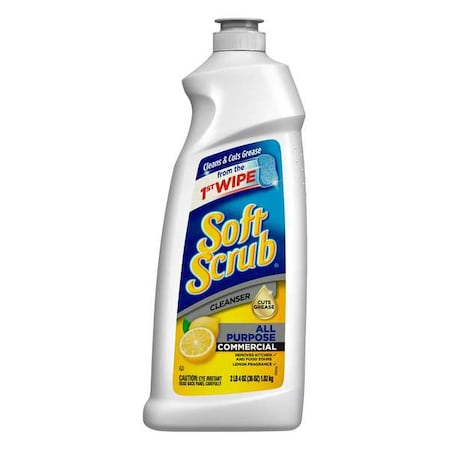 Bathroom Cleaner, Bottle, Lemon, White, PK6 MPN:15020