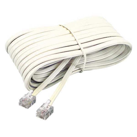 Telephone Extension Cord, 25 ft., Ivory MPN:04020
