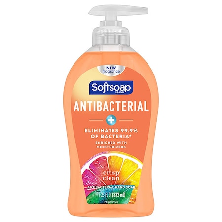 Liquid Hand Soap, Antibacterial, Crisp Clean Fragrance, 11.25 oz Pump Bottle, 6 PK MPN:US03562A