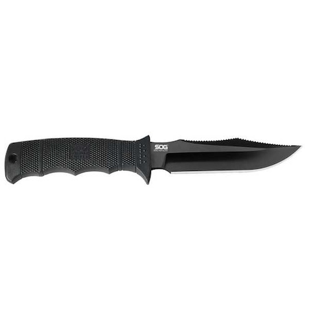Fixed Blade Knife, Black, Steel, Straight MPN:E37SN-CP