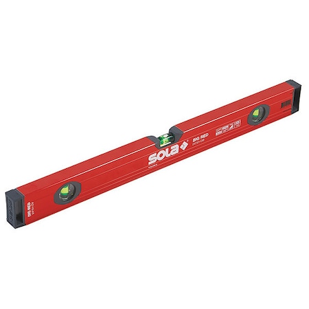 Box Level, Aluminum, 24 In, Red MPN:LSB24