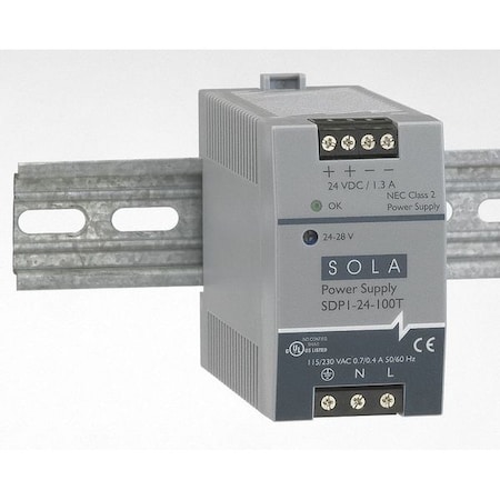 DC Power Supply, 85/264V AC, 24/28V DC, 50 W, 2.1 A, DIN Rail MPN:SDP224100T