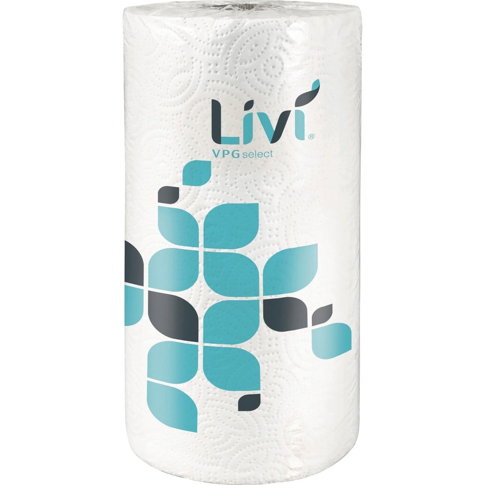 Livi Solaris Paper Two-ply Kitchen Roll Towel - 2 Ply - 9in x 11in - 85 Sheets/Roll - White - Fiber - 30 / Carton (Min Order Qty 2) MPN:41504