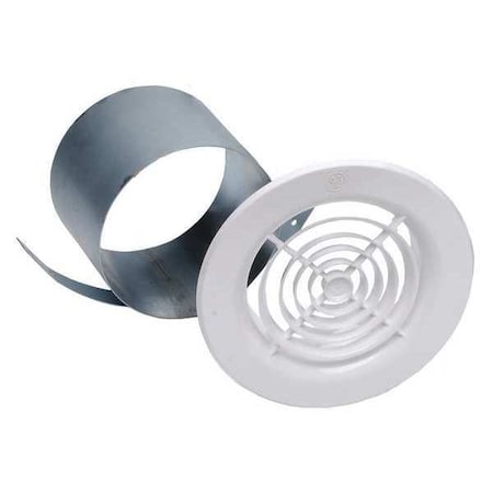 Fixed Plastic Grill, w/Steel Collar, 6