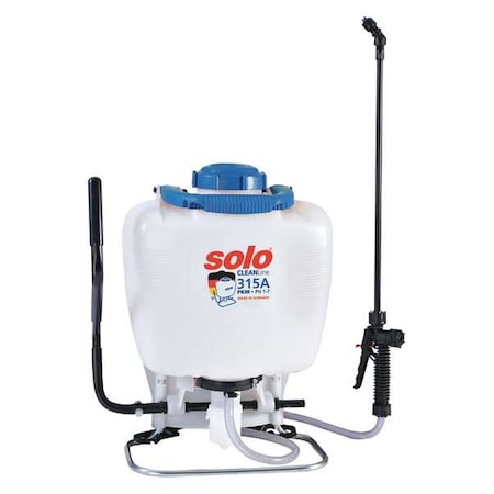 4 gal Backpack Sprayer, Poly, 48 in L Hose, 20 in L Wand, Fan Nozzle Spray Pattern, 60 psi Max MPN:315-A