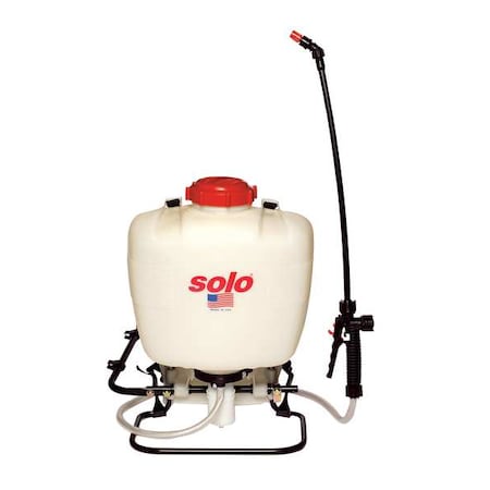 4 gal Backpack Sprayer, Poly, 48 in L Hose, 90 PSI, Cone/ Fan/ Jet Nozzle Spray Pattern, Manual MPN:425