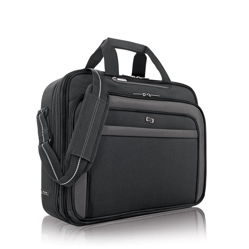 Solo New York Empire 17.3 Inch Laptop Briefcase, TSA Friendly, Black/Grey MPN:CLA314-4