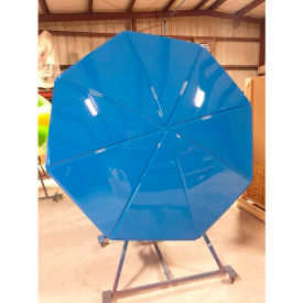 STM Industries Octagon Valance 6' Fiberglass Umbrella 8' Pole Blue 004 Blue with 021-8' pole Black