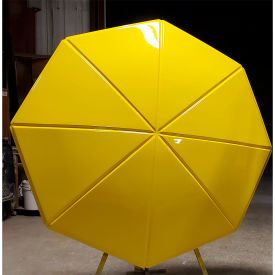 STM Industries Octagon Valance 6' Fiberglass Umbrella 8' Pole Yellow 004-with-021-8-pole-Black-Yellow