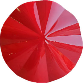 STM Industries Round Wave 6' Fiberglass Umbrella 8' Pole Red 005-with-021-8-pole-Black-Red