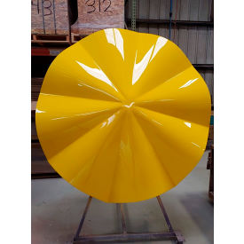 STM Industries Round Wave 6' Fiberglass Umbrella 8' Pole Yellow 005-with-021-8-pole-Black-Yellow