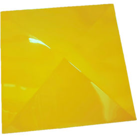 STM Industries Square Bistro 6' Fiberglass Umbrella 8' Pole Yellow 006-with-021-8-pole-Black-Yellow