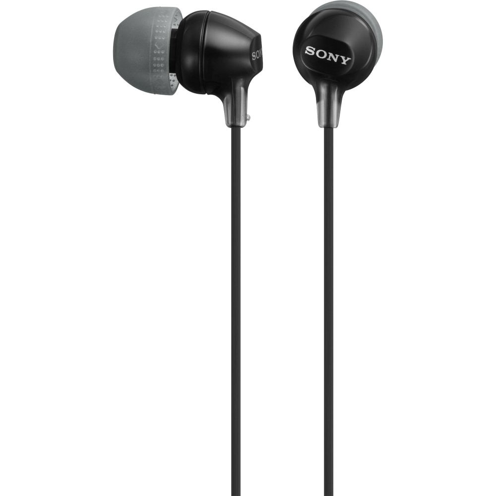 Sony Wired In-Ear Earbuds, Black, MDREX15LP/B MPN:MDR-EX15LP/B