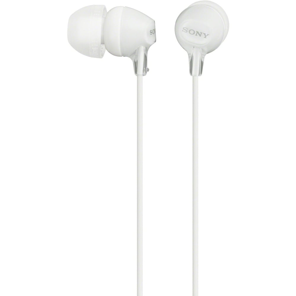 Sony Wired In-Ear Earbuds, White, MDREX15LP/W MPN:MDR-EX15LP/W