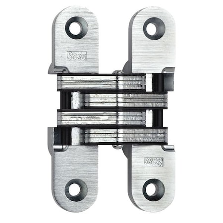 Concealed Hinge, Zamac/Steel, Full Mortise Mounting, 3/4 in Leaf W x 3 3/4 in Leaf H, Satin Chrome MPN:212US26D
