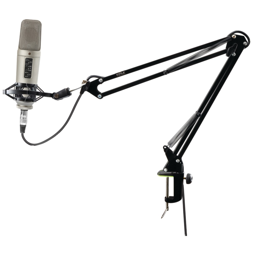 Pyle Universal Table Clamp Boom Shock Microphone Mount, Black MPN:PMKSH01