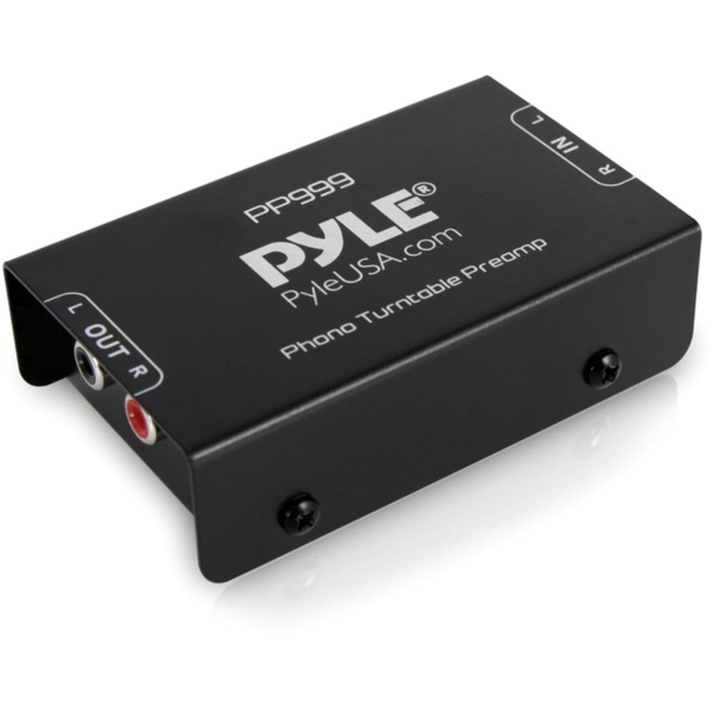PylePro Phono Turntable Preamp, 3-3/4inH x 2-1/4inW x 1inD, Black, PYLPP999 MPN:PP999