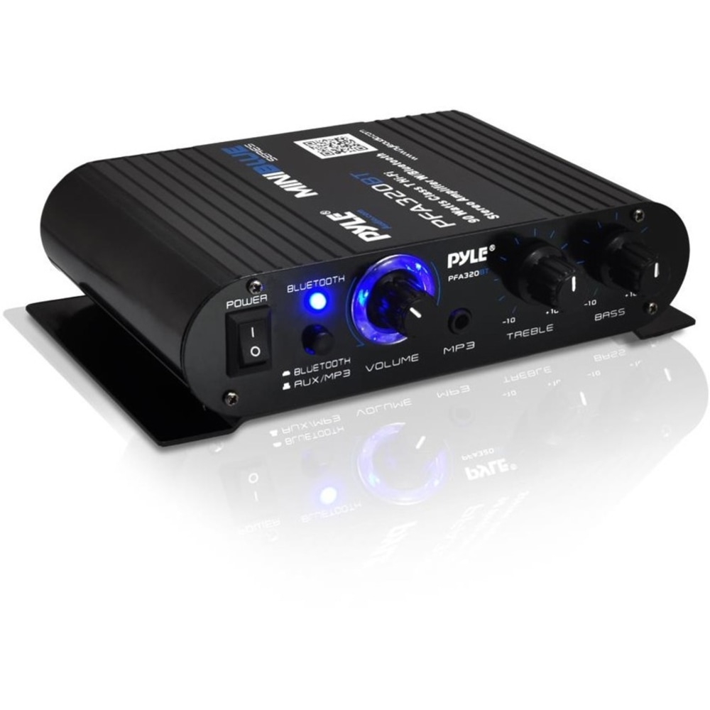 PyleHome Mini Blue PFA330BT Amplifier - 90 W RMS - 2 Channel - 20 Hz to 20 kHz - Bluetooth MPN:PFA330BT